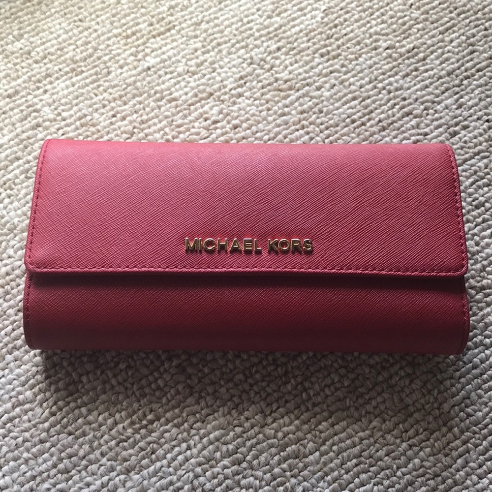 Deep red Micheal Kors leather wallet